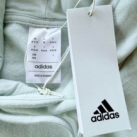 NWT Adidas Women's Essentials Small Logo Feel Cozy Hoodie in Mint Green Size M - Picture 10 of 16